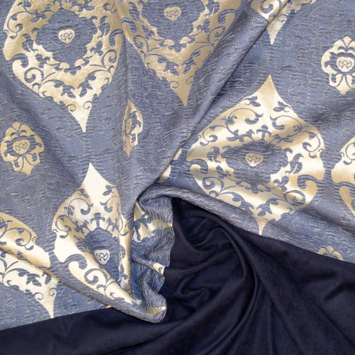 Set draperii Velaria baroc albastru, 2*125x238 cm [2]