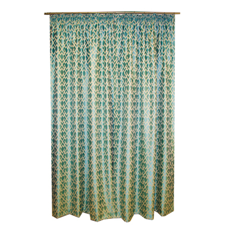 Set draperii Velaria romburi turcoaz, 2*150x260 cm [2]