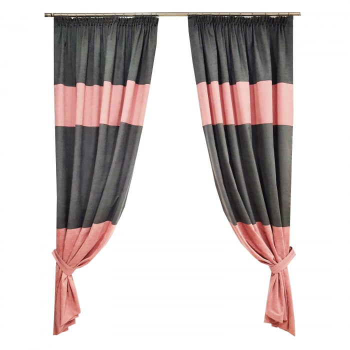 Set draperii Velaria gri-roz, 2x160x235 cm [1]
