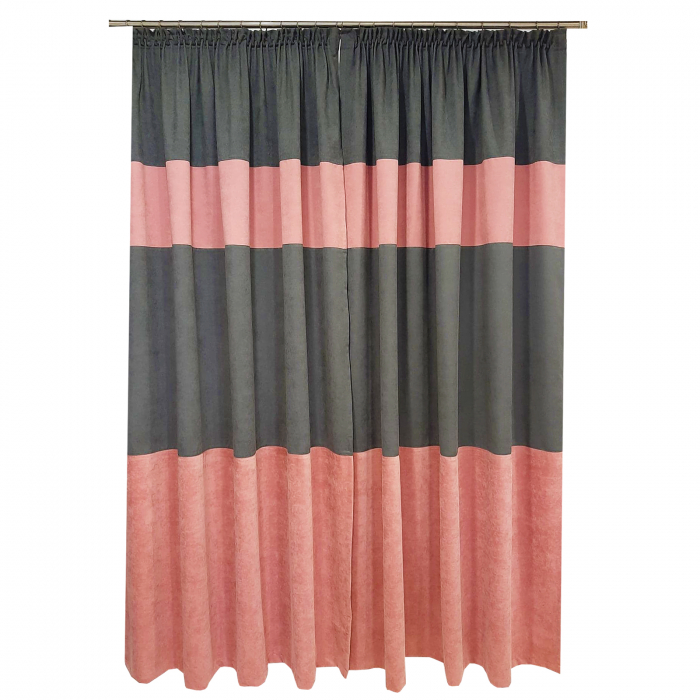 Set draperii Velaria gri-roz, 2x160x235 cm [3]