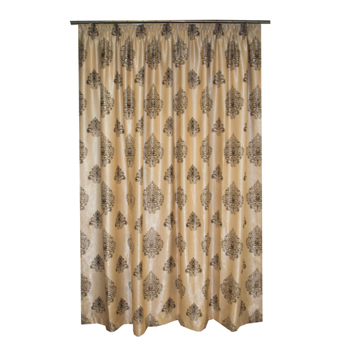 Set draperii Velaria blackout grej cu baroc wenge, 2x140x265 cm [3]