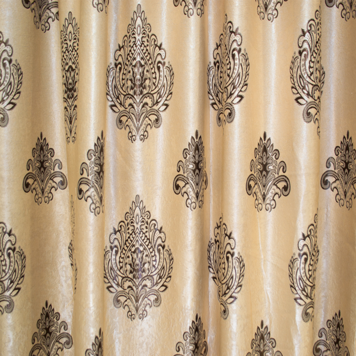 Set draperii Velaria blackout grej cu baroc wenge, 2x140x265 cm [2]