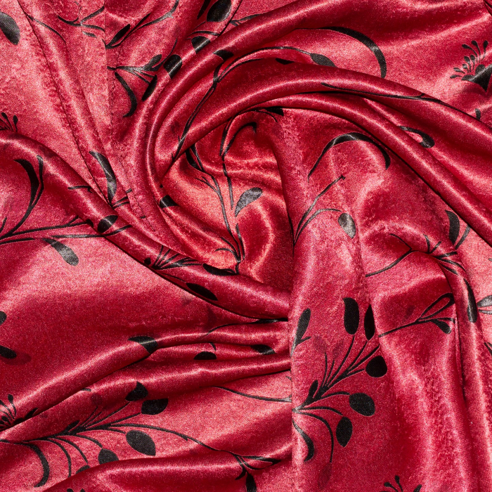 Set draperii Velaria spic rosu cu capse, 2x150x265 cm [2]
