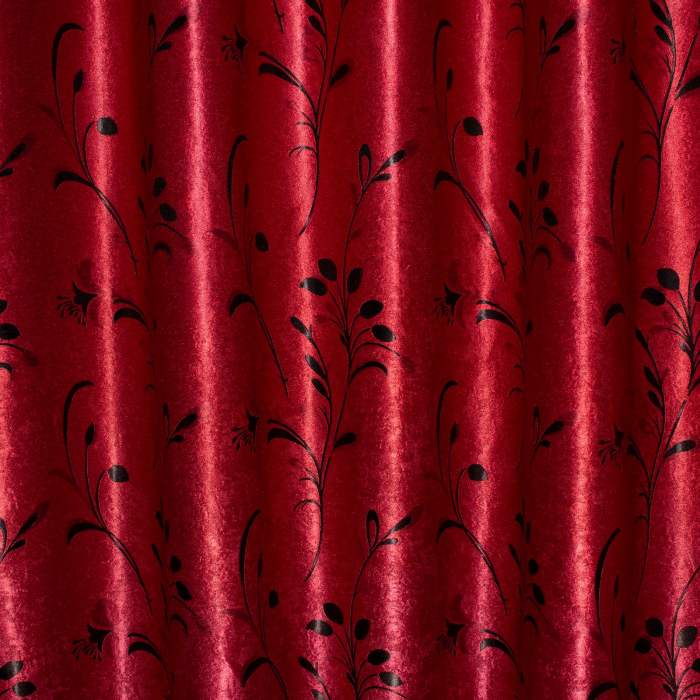 Set draperii Velaria spic rosu cu capse, 2x150x265 cm [3]