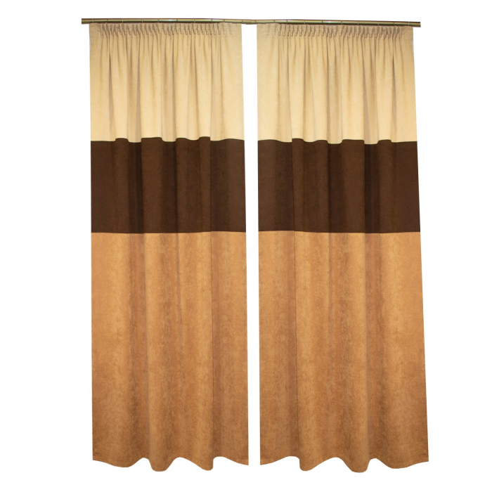 Set draperii Velaria cake maro, 2x150x225 cm [2]