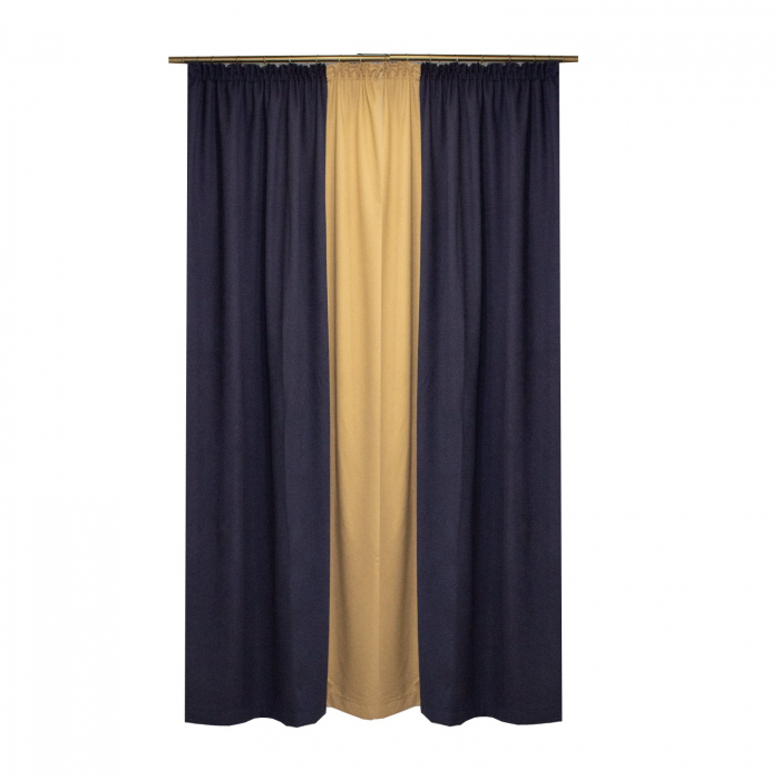 Set draperii Velaria Suet albastru cu crem, 2x140x250 cm [3]