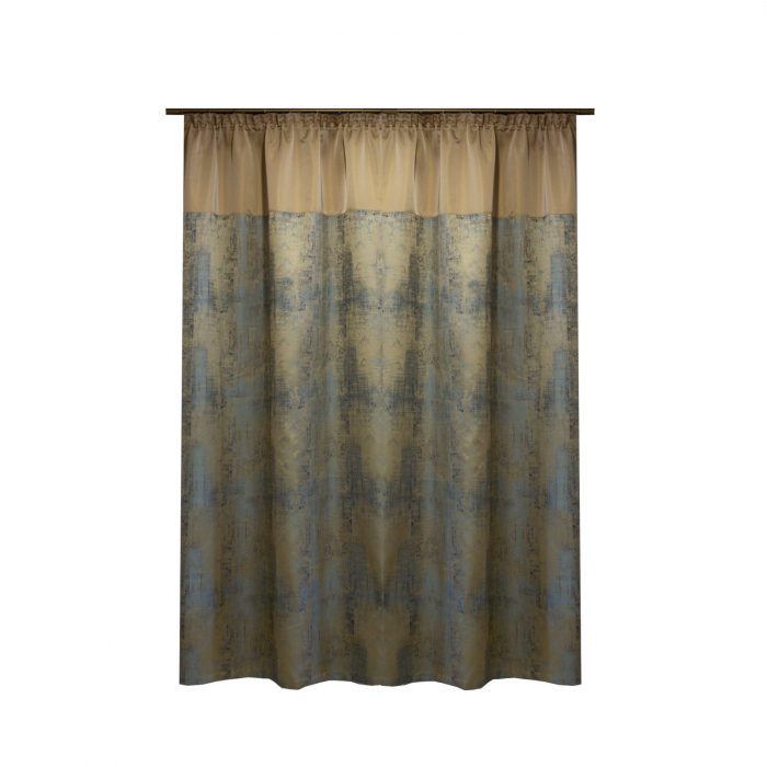 Set draperii Velaria tafta turcoaz cu bej, 2x115x240 cm [2]