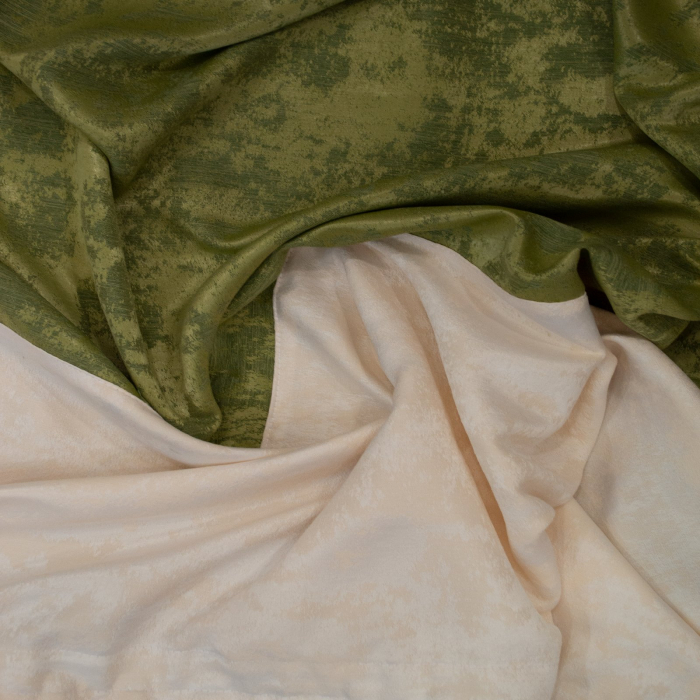 Set draperii Velaria Asos verde cu ivoire, 2x145x155 cm [2]