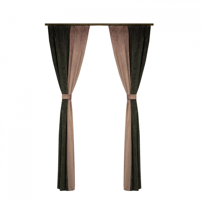Set draperii Velaria catifea mov, 2x120x240 cm [1]