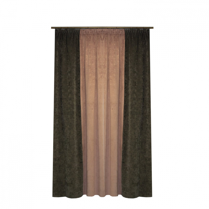 Set draperii Velaria catifea mov, 2x120x240 cm [3]