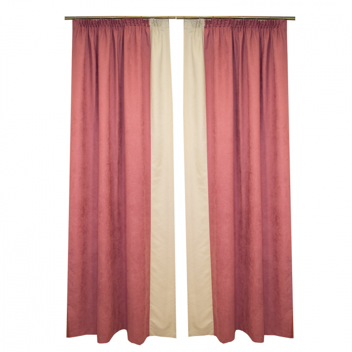 Set draperii Velaria suet roz 2x140x260 cm [2]