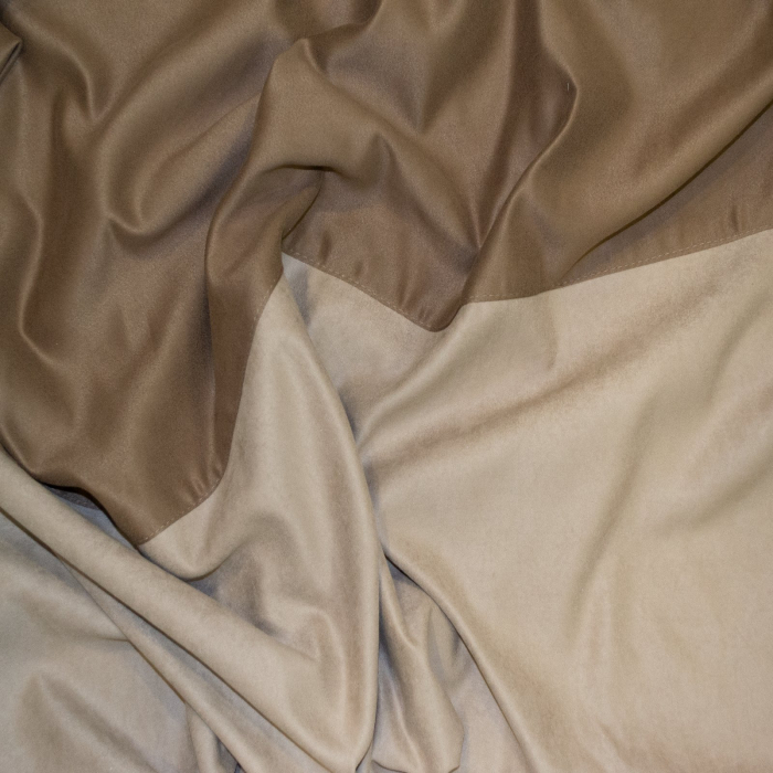 Set draperii Velaria suet maro cu bej, 2x120x180 cm [2]