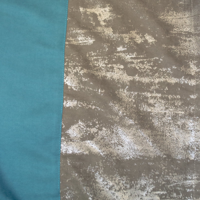 Set draperii Velaria suet turcoaz cu gri, 2x120x250 cm [3]