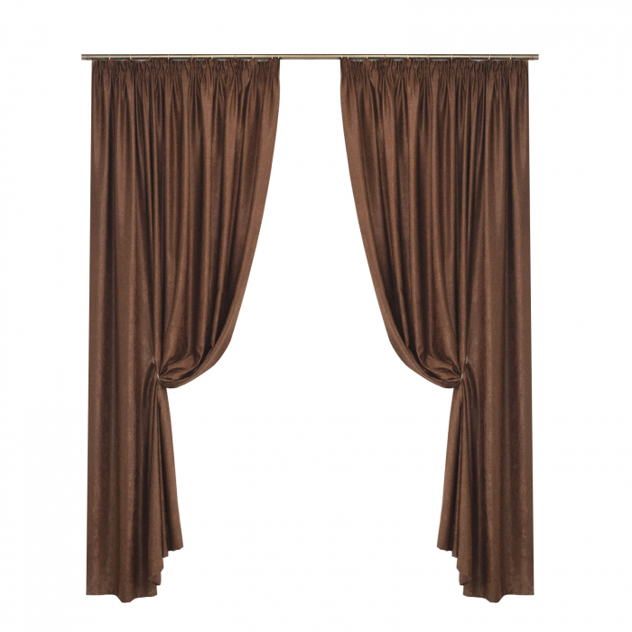 Set draperii Velaria soft ciocolata, 2x150x260 cm [1]