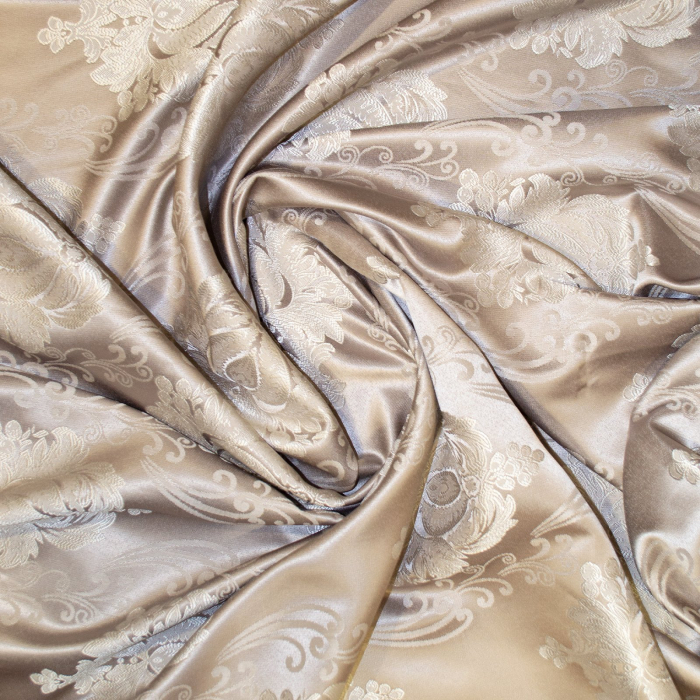 Set draperii Velaria tafta baroc gri, 2x100x245 cm [2]