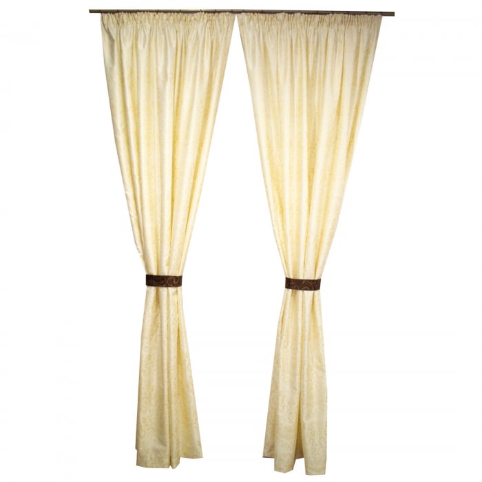 Set draperii Velaria tafta baroc ivory, 2*160x260 cm [1]