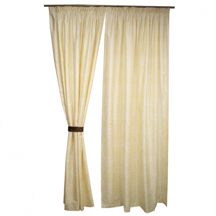 Set draperii Velaria tafta baroc ivory, 2x160x260 cm [2]