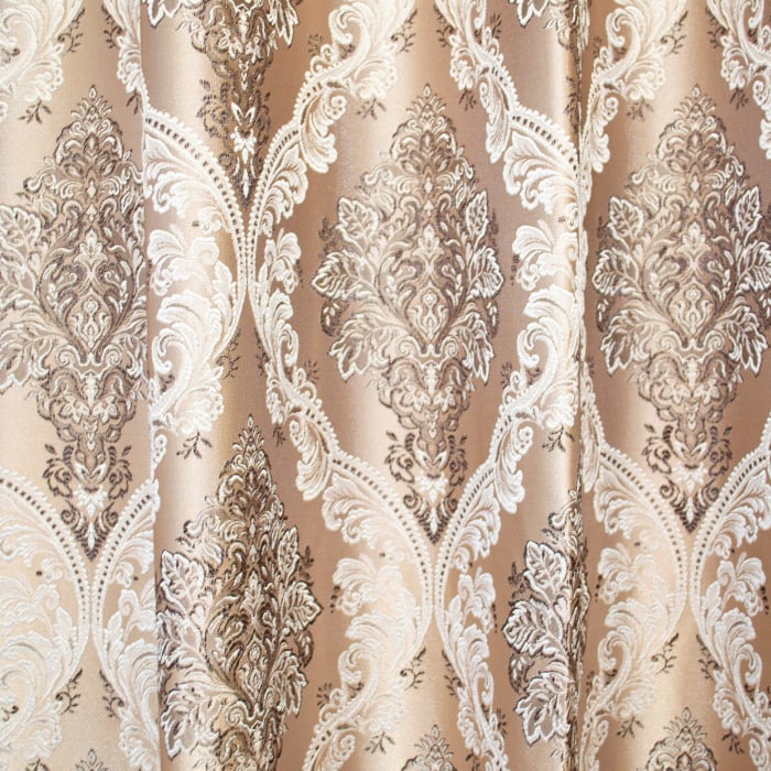 Set draperii Velaria tafta bej cu capse, 2x150x260 cm [2]