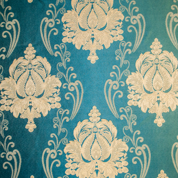 Draperie Velaria tafta turcoaz cu baroc bej, 1x175x245 cm [3]
