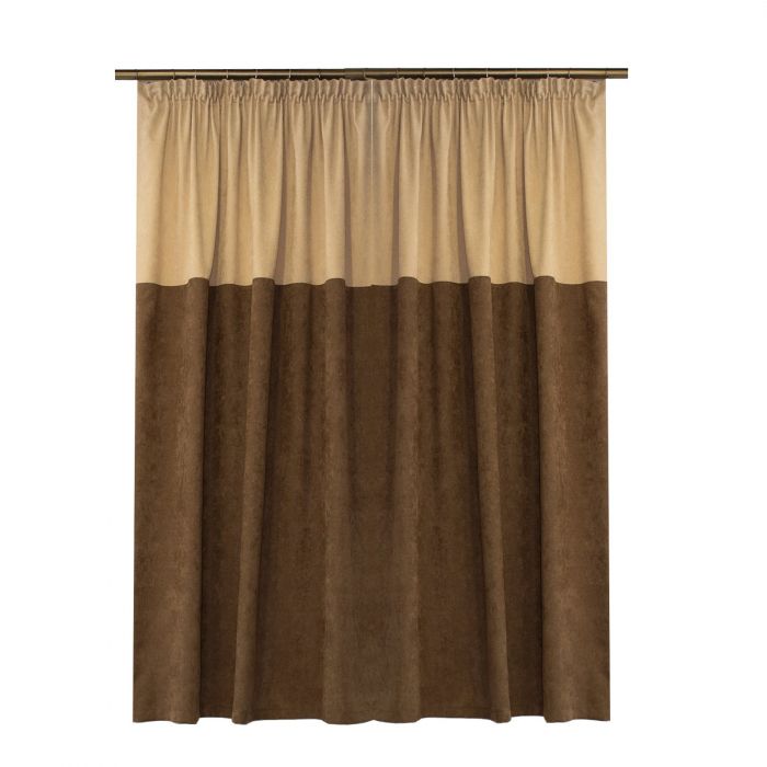 Set draperii Velaria milas maro cu bej, 2x100x250 cm [3]