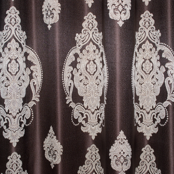 Set draperii Velaria tafta wenge cu baroc bej [3]