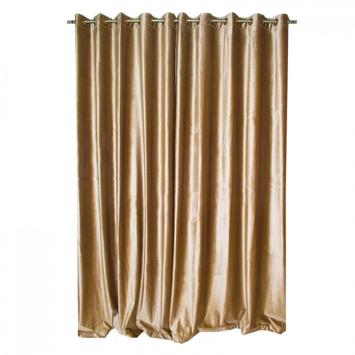 Set draperii Velaria catifea caramel cu capse [4]