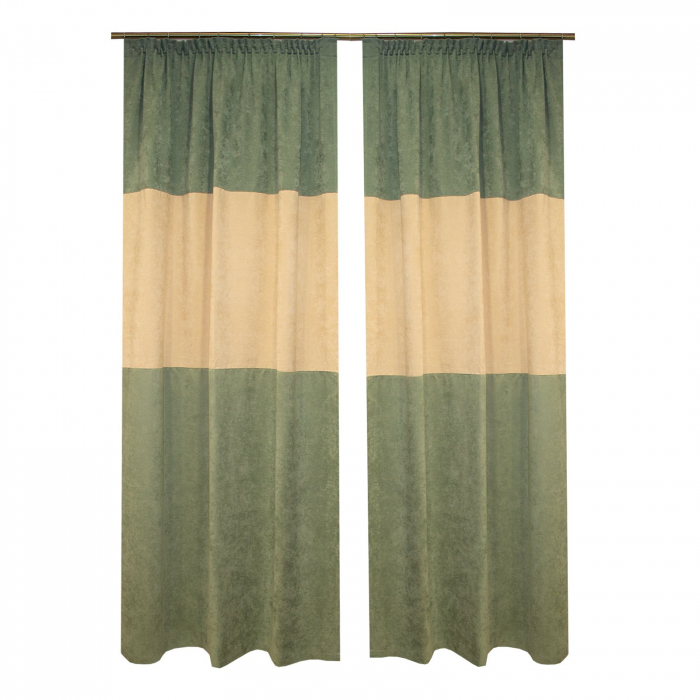 Set draperii Velaria verde oliv, 2x125x240 cm [2]