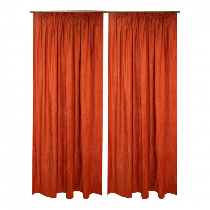 Set draperii Velaria chenille portocaliu, 2x190x250 cm [3]