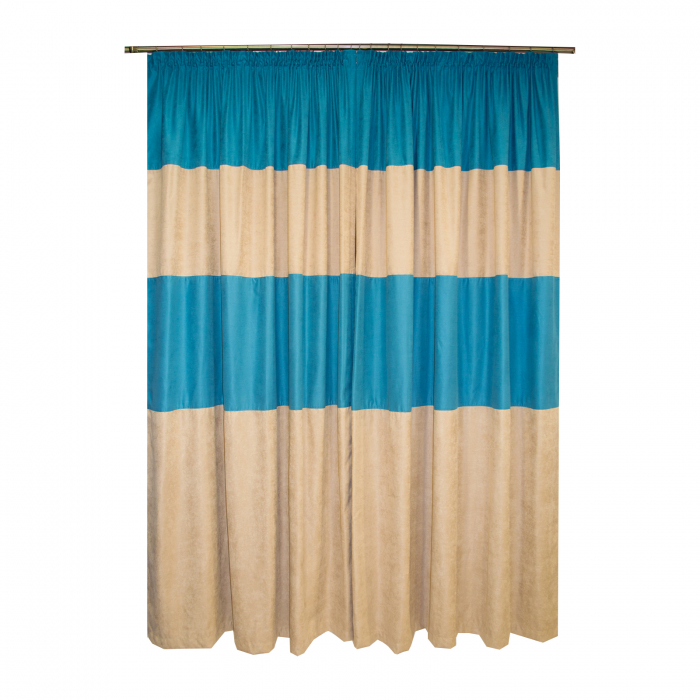 Set draperii Velaria turcoaz-bej, diverse dimensiuni [2]