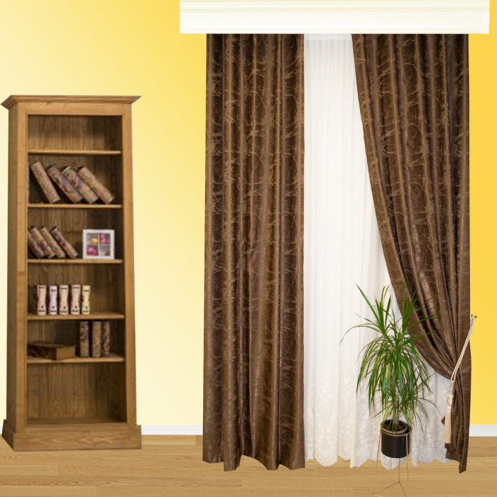 Set draperii Velaria wenge cu rejansa, 2x150x260 cm [3]