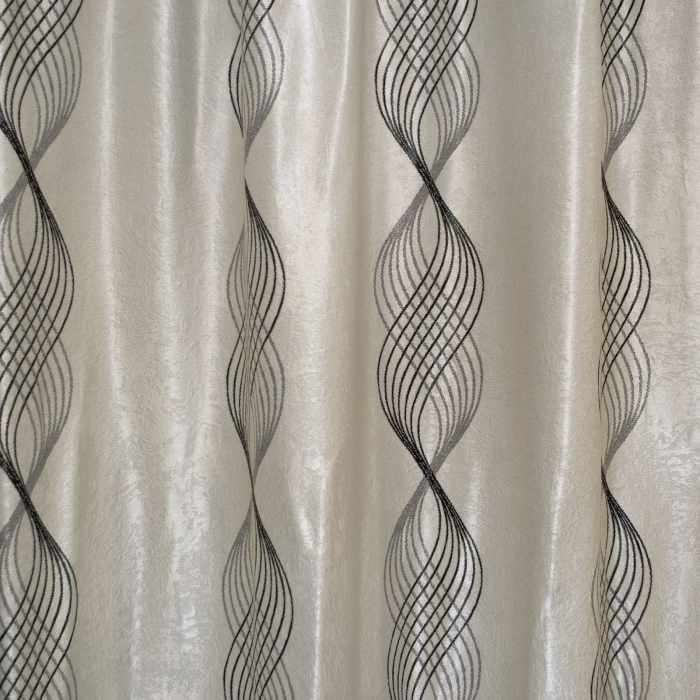 Set draperii Velaria clepsidra gri cu rejansa, 2x135x255 cm [2]