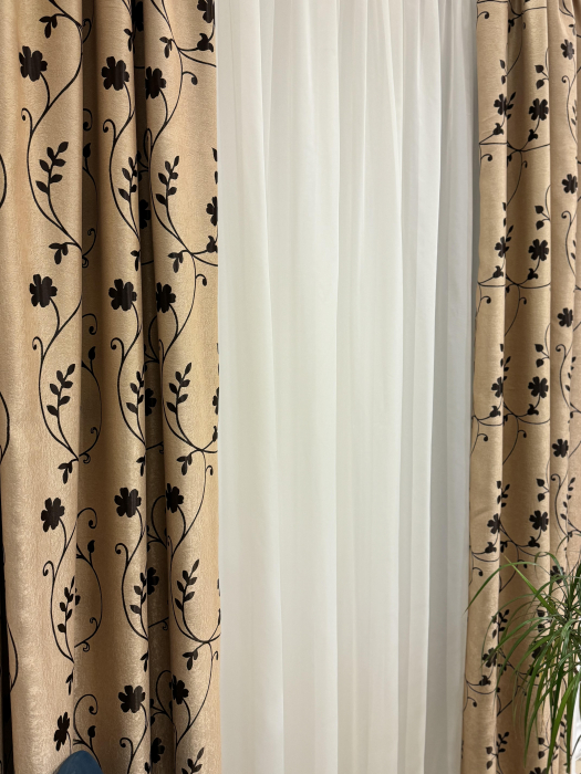 Set Velaria perdea Voal si draperie Flowers [4]