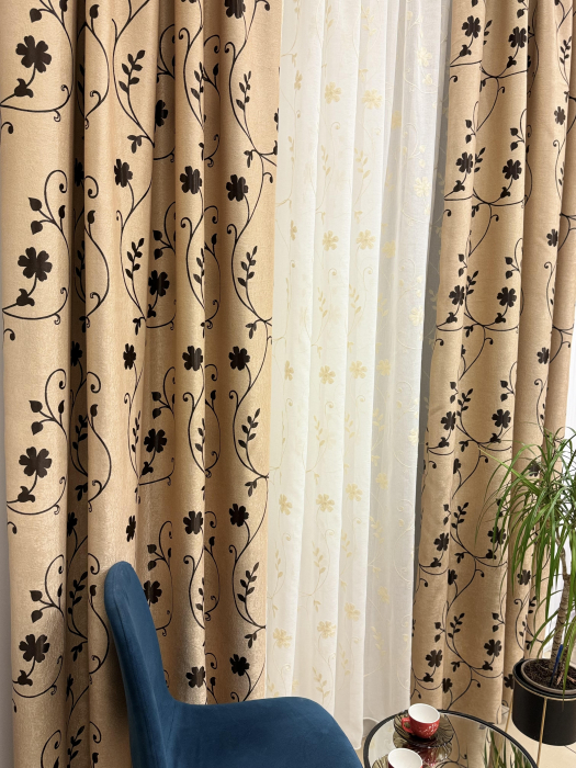 Set Velaria perdea si draperie Flowers [4]