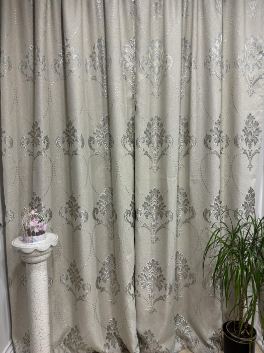 Set Velaria voal premium si tafta Baroc gri [2]