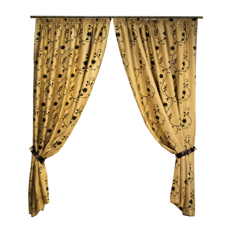 Set draperii Velaria floricica wenge, 2x140x260 cm [2]