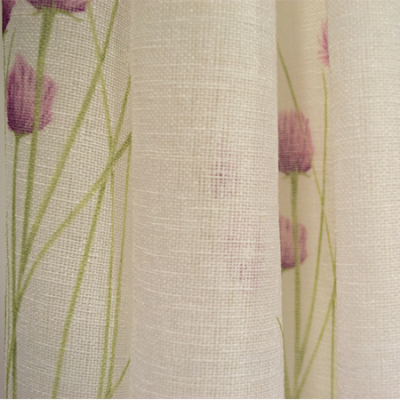 Perdea Velaria din in cu imprimeu lavanda, 190 x 170 cm [2]