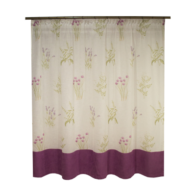 Perdea Velaria din in cu imprimeu lavanda, 190 x 170 cm [0]