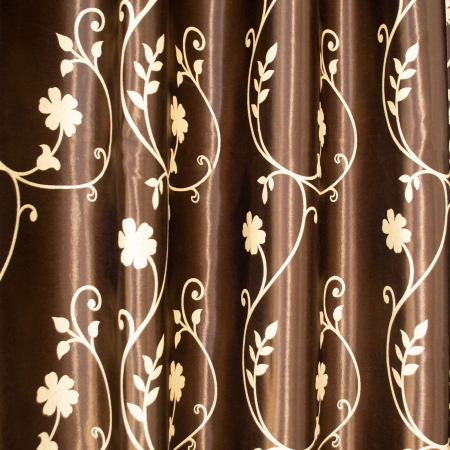 Draperie blackout wenge cu flori, 250x260 cm [1]