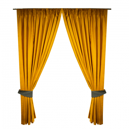 Set draperii suet orange, 2*215x245 cm [0]