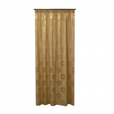 Draperii - Draperie Velaria jacard flori gold, 170x250 cm