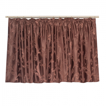 Draperii fara model - Draperie Velaria jacard maro, 225x85 cm