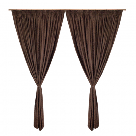 Set draperii Velaria jacard wenge, 2*190x245 cm [0]