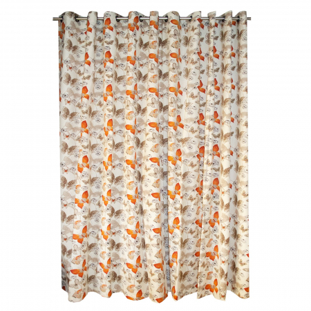 Draperii unicat - Draperie Velaria fluturi portocalii cu capse, 300x250 cm