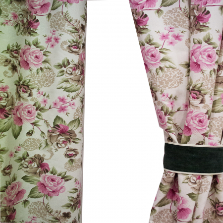 Draperie Velaria flowers flori verzi maro [2]