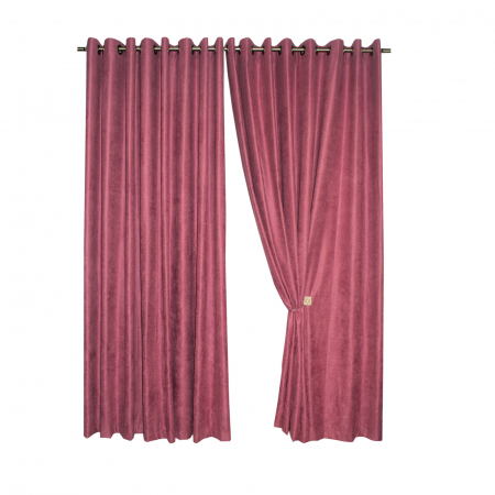 Draperii la oferta - Set draperii Velaria roz catifelat, 2*230x225 cm