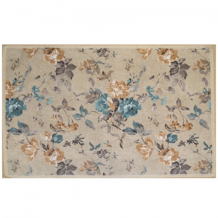 Naproane - Napron Velaria floral turcoaz, 83/115 cm