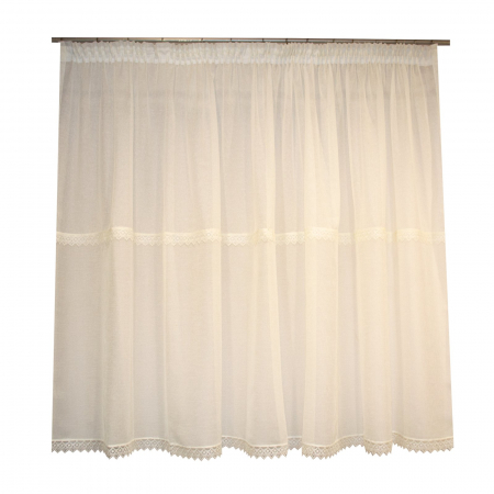 Perdea Velaria in unt cu dantela, 160x160 cm [0]