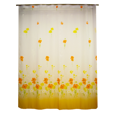 Perdea supervoal orange flowers 210x245 cm [0]