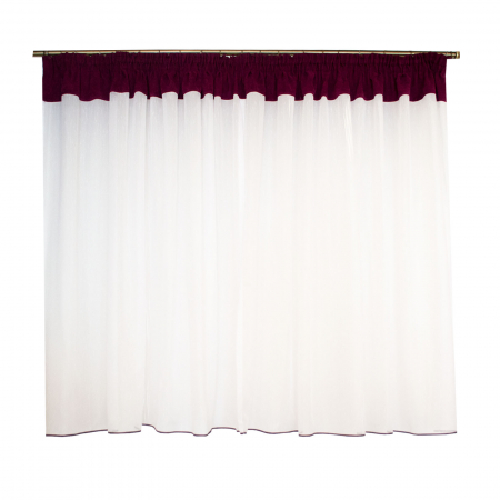 Perdea de bucatarie alba cu imprimeu, 380x155 cm [3]