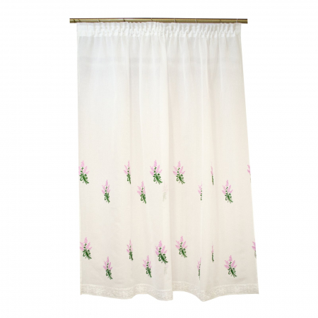 Perdea Velaria de bucatarie cu imprimeu brodat cu lavanda, 200x165 cm [0]